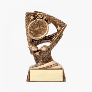 SWIMMING TROPHY SIZE 8.25 CM  FREE ENGRAVING A960 RESIN CONSTRUCTION 
