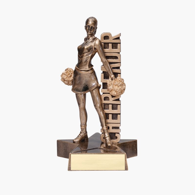 Custom Resin Star Marquee Cheerleader Award