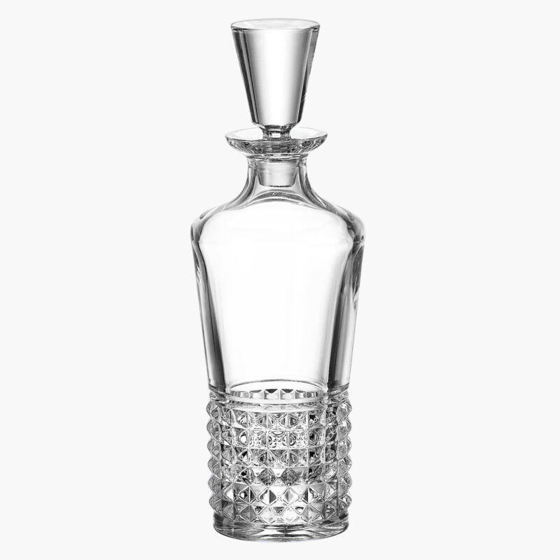 Engraved Crystal Studded Decanter