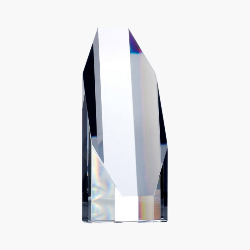 Engraved Crystal Octagon Tower