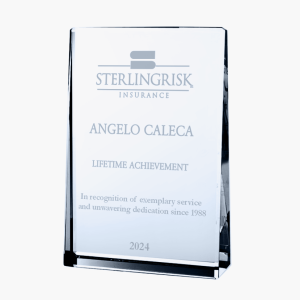 Personalized Crystal Vertical Wedge Award