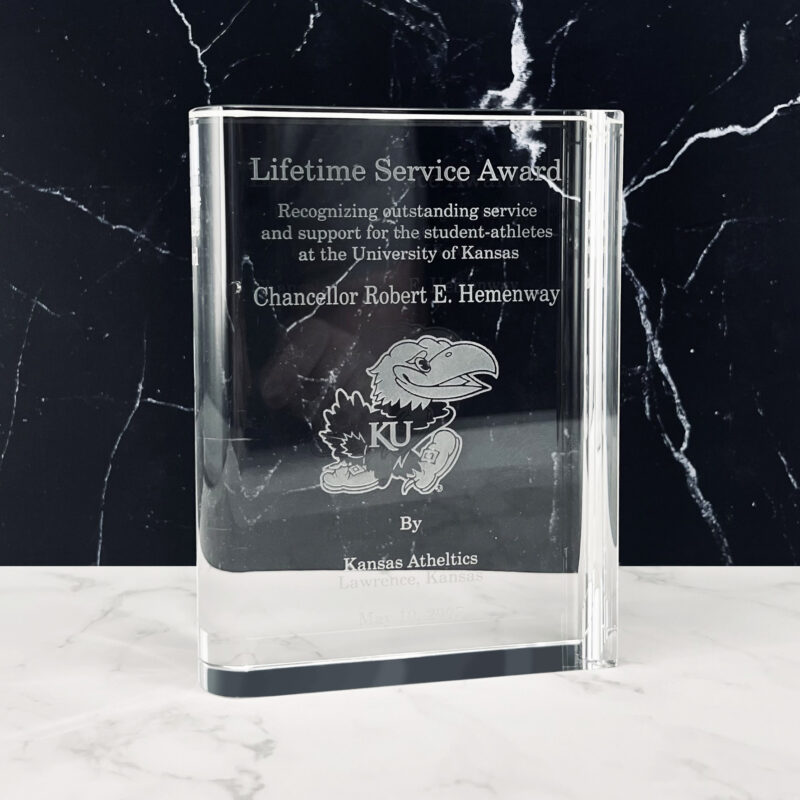 Personalized Crystal Book Award - Image 3
