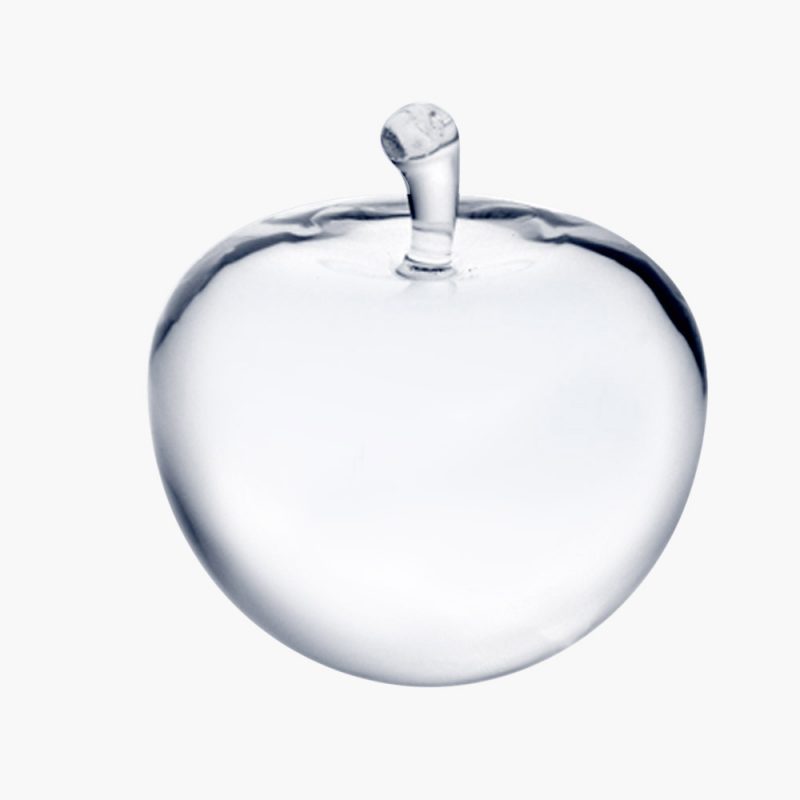 Engraved Crystal Apple Paperweight