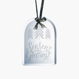 Personalized Glass Beveled Arch Ornament
