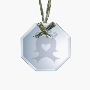 Personalized Glass Beveled Octagon Ornament
