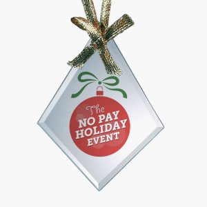 Personalized Glass Beveled Diamond Ornament