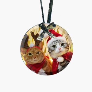 Personalized Glass Beveled Circle Ornament