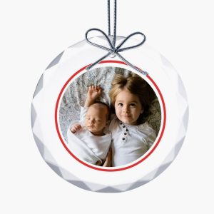 Crystal Faceted Circle Ornament