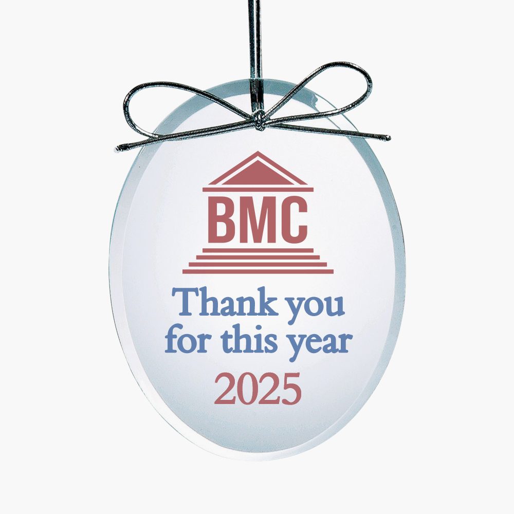 Personalized Crystal Beveled Oval Ornament