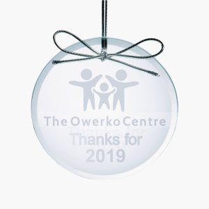 Personalized Crystal Beveled Circle Ornament