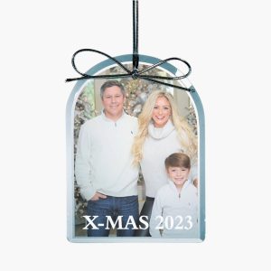 Personalized Crystal Beveled Arch Ornament