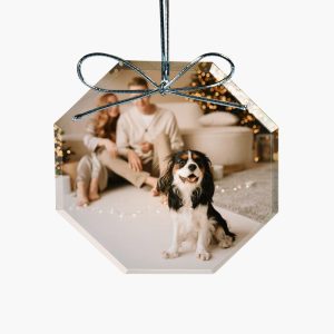 Personalized Crystal Beveled Octagon Ornament