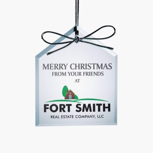 Personalized Crystal Beveled House Ornament