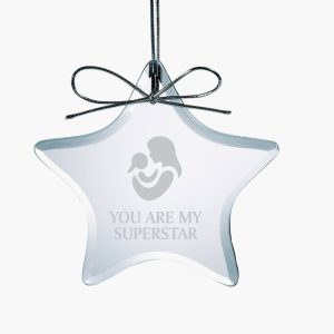 Personalized Crystal Beveled Star Ornament
