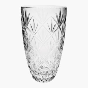 Engraved Crystal Agave Vase