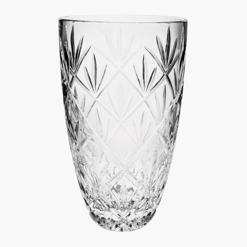 Engraved Crystal Agave Vase