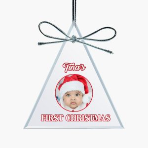 Personalized Crystal Triangle Ornament