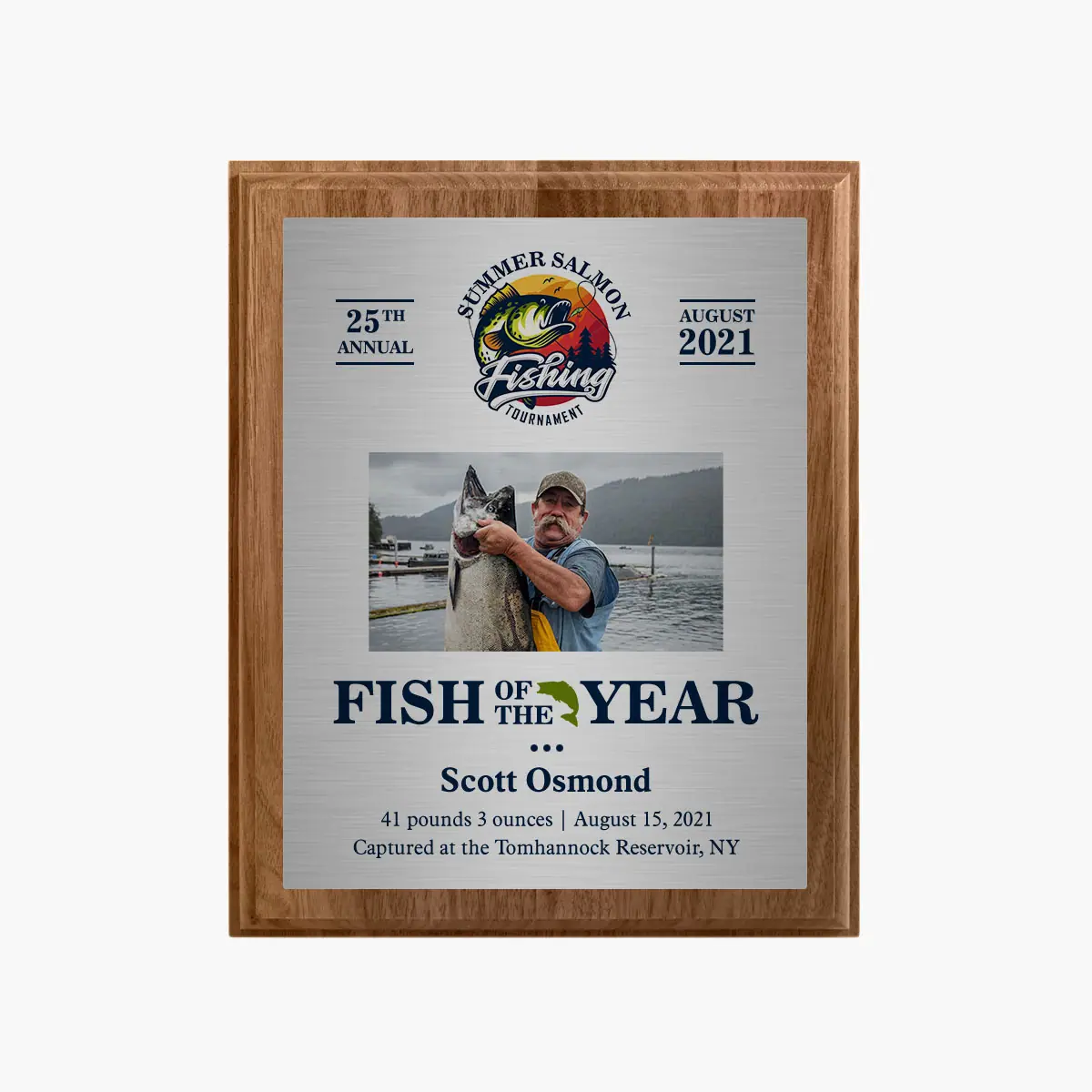 Custom Printed Walnut Wall Plaque - Crystal Images, Inc.