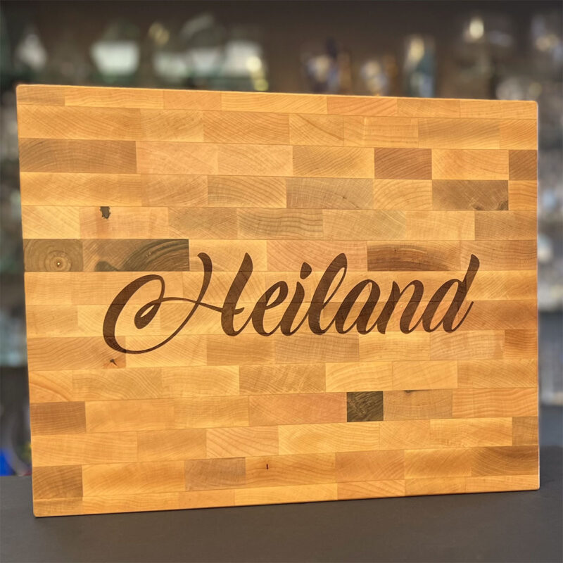 1.5" Thick Engraved Butcherblock Top Cutting Board - Image 6