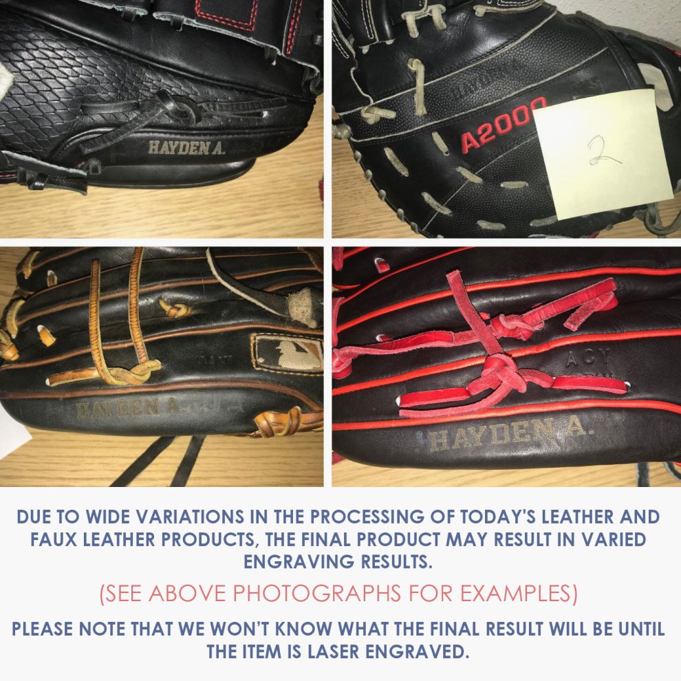 Baseball Glove Engraving Service Crystal Images, Inc.